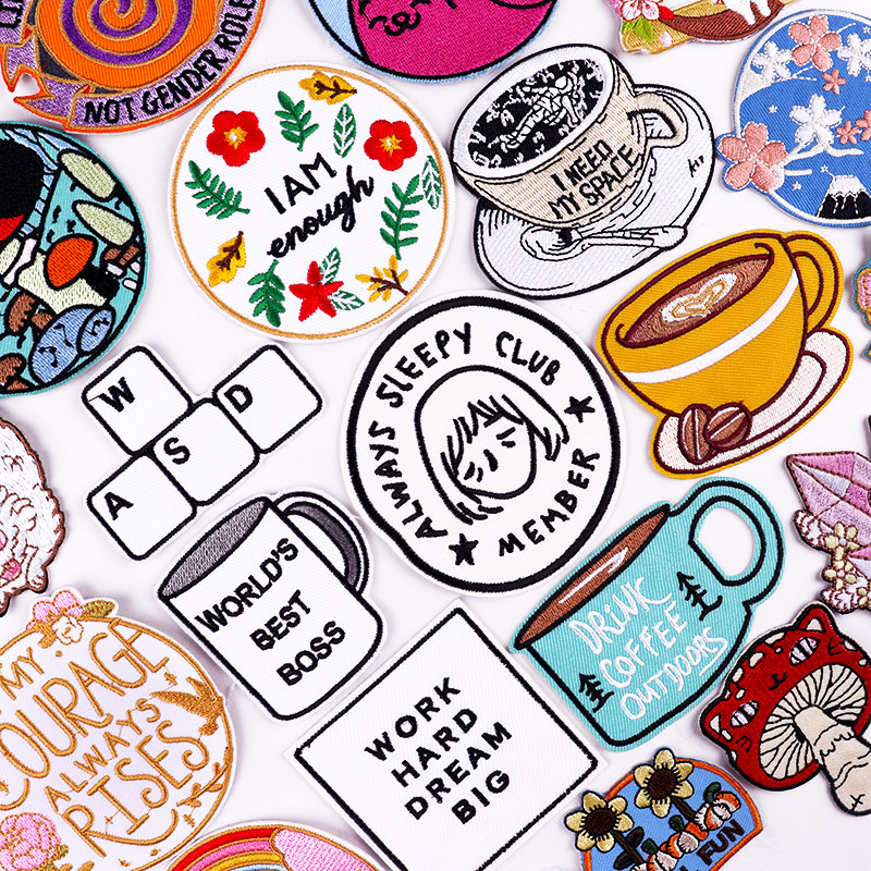 Coffee Tea Name - Patch Cangkir Kopi Pada Pakaian DIY