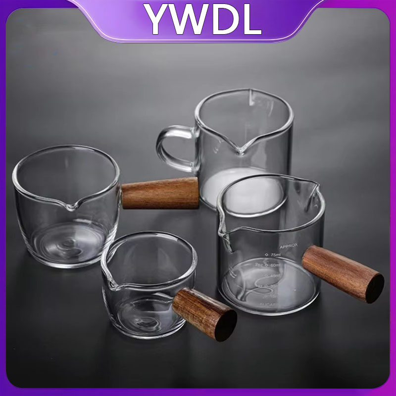 Barista Milk Jug - 50-250Ml Gelas Ukur Espresso Kaca Gagang
