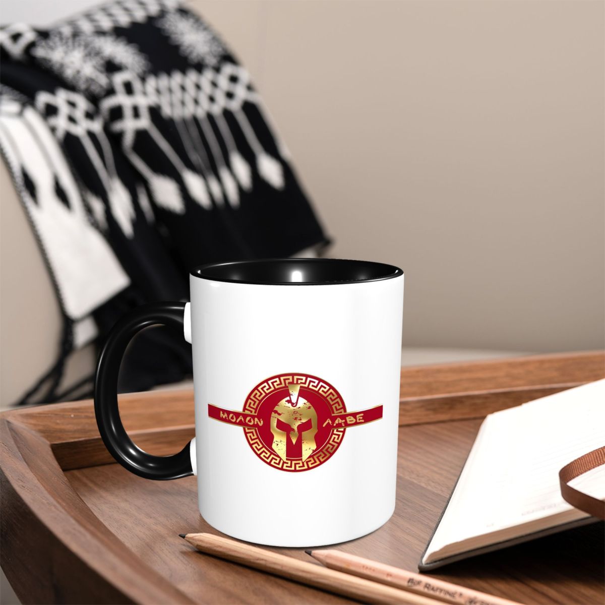 Mug Logo Helm Prajurit Spartan - Coffee Tea Name ulasan dan harga