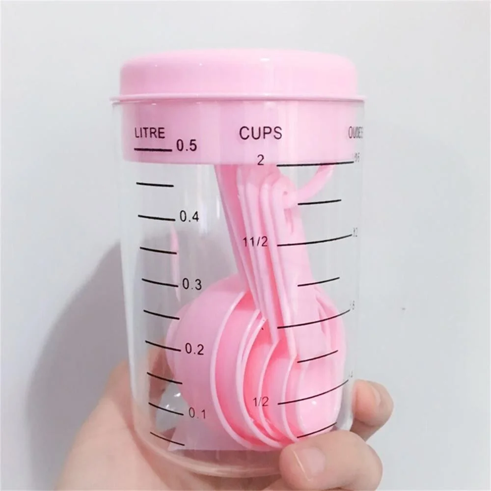 7 Buah/Set Gelas Ukur Plastik  - Coffee Tea And Sugar Set ulasan dan harga