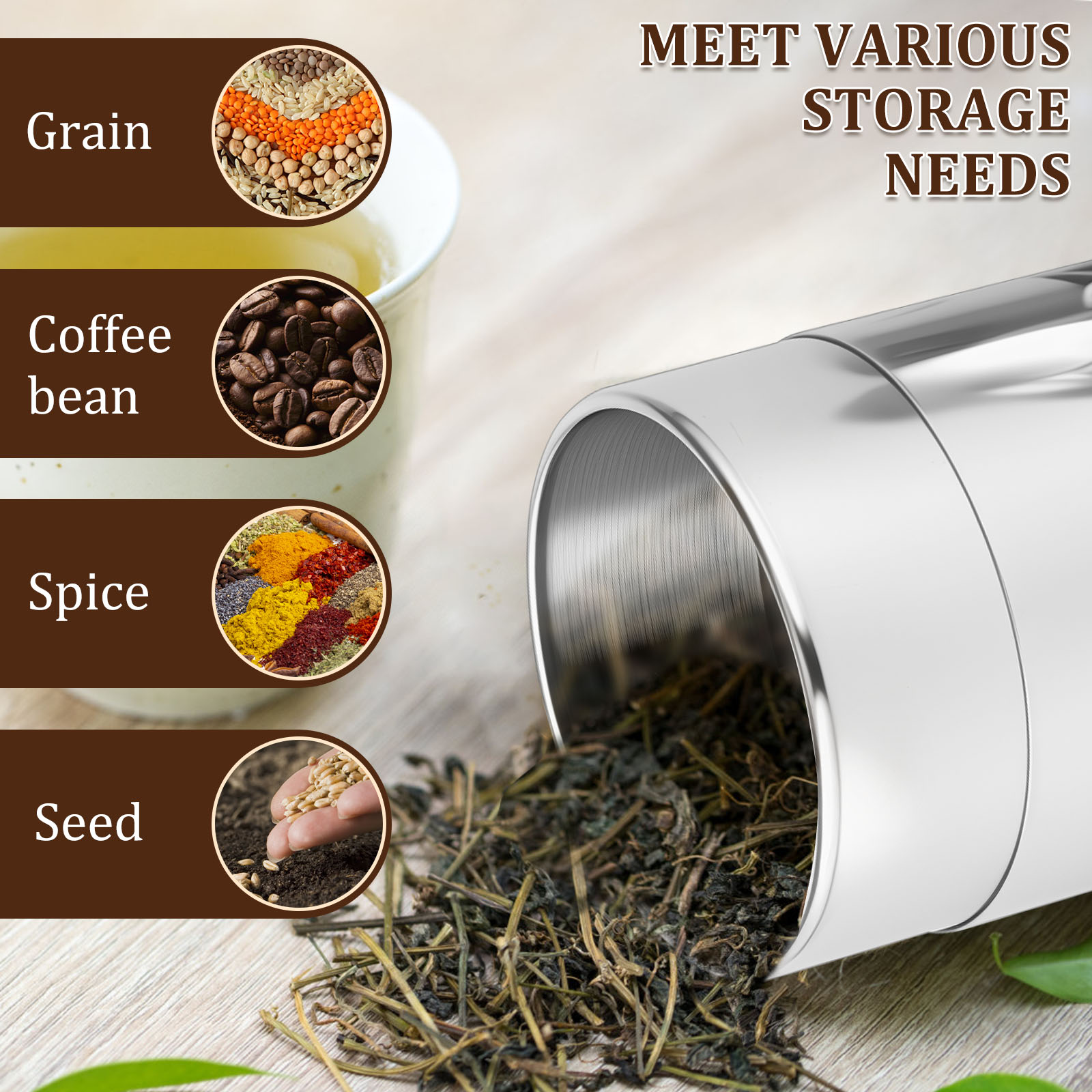 Kaleng Kaleng Daun Teh Baja Ta - Coffee Tea Sugar ulasan dan harga