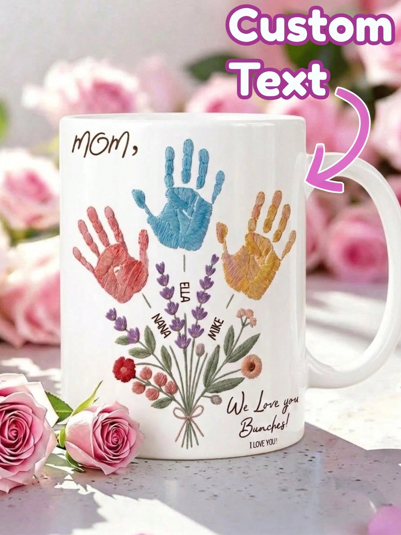 1 Set Mug Nama Teks Kustom Des - Coffee Tea Name ulasan dan harga