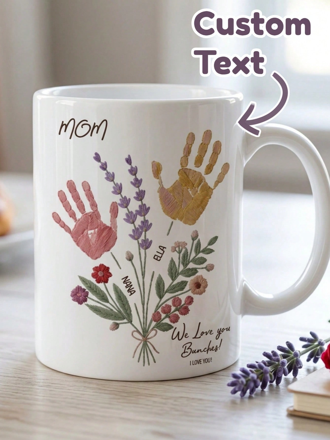 1 Set Mug Nama Teks Kustom Des - Coffee Tea Name ulasan dan harga