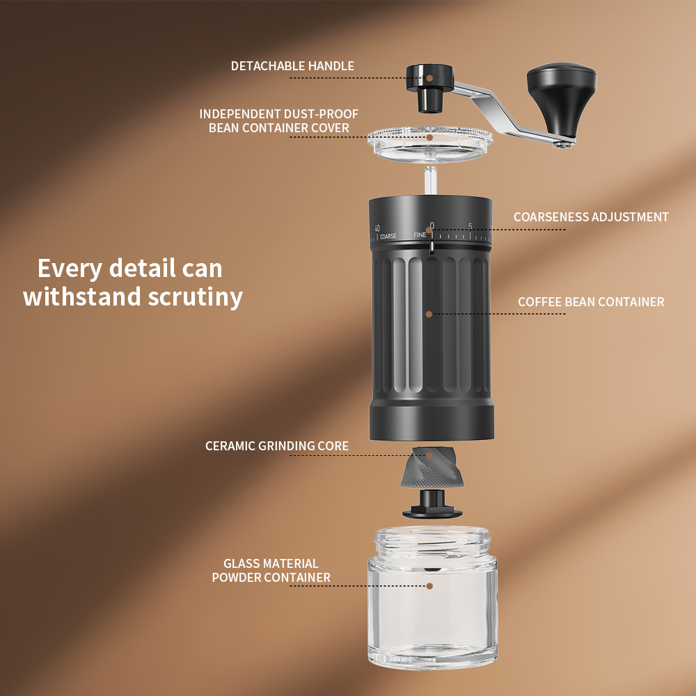 Penggiling Kopi Manual Portabe - Burr Hand Grinder ulasan dan harga